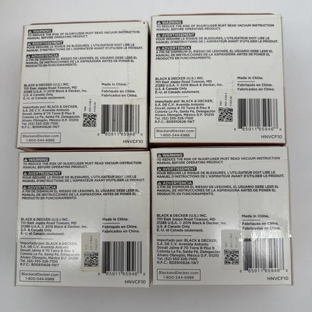 4-pack BLACK+DECKER Dustbuster Replacement Vacuum Filter • HNVCF10 • White